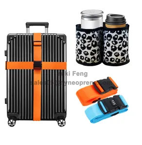 可调式多行李带旅行氯丁橡胶两个咖啡杯架行李箱袋