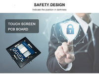 Produits de qualité supérieure pour la maison intelligente Interrupteur mural électronique de sonnette tactile en verre de couleur noire aux normes européennes