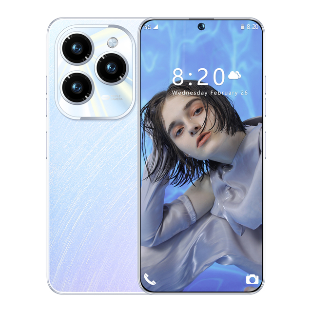 HOT40 Pro 5G LTE Smartphone 16GB+1TB Memory 7.3 Inch HD 120Hz Screen Android 14 Spanish Dual SIM Card Face Recognition 108MP