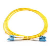 Cordon de brassage fibre optique personnalisé LC/UPC-LC/APC SM DX pour usage intérieur 10G SFP 2.0mm 3.0mm SC/LC/FC 2 fibres PVC LSZH FTTH/FTTB/FTTX
