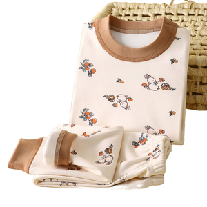Nuovo Set di biancheria intima per bambini di velluto a coste Casual intelligente pigiama infantile per ragazzi e ragazze abbigliamento per la casa all'ingrosso con modello di cartone animato - Product Image 1