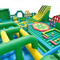 Parcours d'obstacles gonflable commercial pour adultes : Jeux gonflables géants pour aire de jeux, défis et châteaux gonflables
