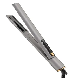 Plancha de cabello professional2in1ヘアストレートナーカーリングアイアン1インチトルマリンセラミックプレートフラットアイアンヘア用