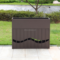 Jardinières rectangulaires créatives d'extérieur, pots et jardinières de jardin, grandes jardinières artificielles en métal d'extérieur