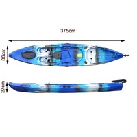 Kayak de pêche et de tourisme monoplace en plastique pour 1 personne, avec siège sportif, à propulsion par pagaie, pour océan, à vendre