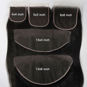 Lace Frontale HD Transparente 13x4 de Haute Qualité, Pré-Pluckée, 100% Cheveux Humains, <span class=keywords><strong>Ligne</strong></span> de Cheveux Naturelle, Fermeture en Dentelle 4x4 avec Baby Hair - Product Image 1