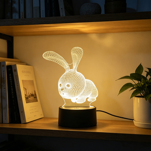 Lampe de bureau LED 3D, décoration intérieure et veilleuse LED 3D pour enfants, éclairage DIY, lampe de nuit intelligente artificielle pour bureau - Product Image 2