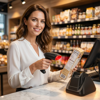 Lecteur de codes-barres sans fil 2-en-1 et 2,4 G SH9030, lecteur de codes QR 1D 2D portable Android pour la logistique des supermarchés