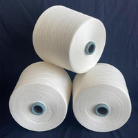 12s 16s 20s 30s 40s 100% Polyester High Tenacity Bleached Yarn for Sewing Knitting Weaving