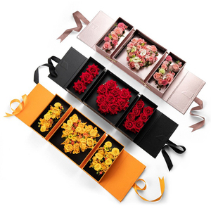 Boite à fleurs en forme de roses, vente en gros, message romantique, pour la saint-valentin - Product Image 1