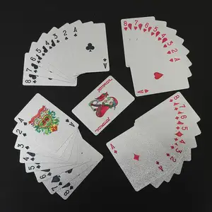 Printing Durable Playing Card Waterproof Poker Card Cheap Silver Buy Custom Logo Poker PVC Plastic Customized Color OEM Welcomed