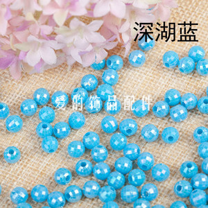 Cuentas redondas de acrílico morado de 6 mm con revestimiento AB para la fabricación de joyas, cuentas sueltas a granel - Product Image 3