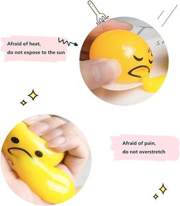Vomiting <b>Egg</b> Stress Ball Puking <b>Egg</b> Lazy <b>Egg</b> Yolk Novelty Stress Relief Squeeze Toy Funny Gift High Quality Plastic Gag Toy - Product Image 2