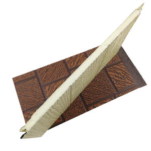 Beige Oak + coklat muda Roller pasir ubin pola mosaik merah PU panel dinding Sandwich tahan cuaca eksterior pelapis - Product Image 5