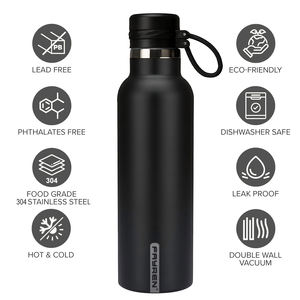High Quality 500ML Stainless Steel Insulated Sport Water <b>Bottle</b> Handle Leakproof Lid Eco-Friendly <b>Light</b> Weight Tumbler Flask - Product Image 4