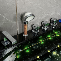 Fabrication d'une baignoire à remous de couleur personnalisée baignoire whirlppol baignoire de massage en hydrothérapie avec oreiller et cascades