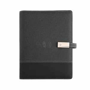 Agenda promotionnel 2024 avec chargeur sans fil 8000 mAh, carnet de notes personnalisé pour entreprise avec batterie externe - Product Image 5