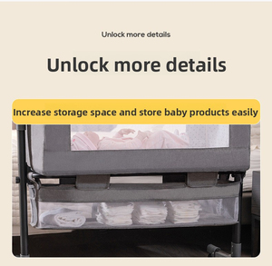 Lit bébé pliable multifonctionnel avec fonction balancelle et design adaptable au grand lit, pour nouveau-nés, utilisation à domicile et à l'hôpital - Product Image 6