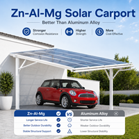 Structure de carport photovoltaïque commercial à pente multi-espaces de 5 à 10 degrés en acier S350GD ZM275, conception modulaire personnalisée