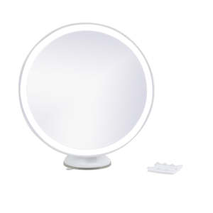 <span class=keywords><strong>Miroir</strong></span> cosmétique mural LED personnalisé CF 10x avec éclairage, <span class=keywords><strong>miroir</strong></span> de maquillage amovible à ventouse puissante avec lumière LED - Product Image 3