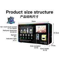Distributeur automatique intelligent de parfum, vaporisateur de Cologne, écran tactile, paiement par carte, LED, montage mural
