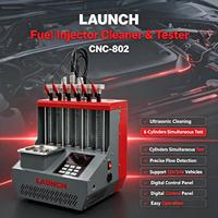 Máquina Limpiadora de Inyectores de Combustible LAUNCH CNC-802, Ultrasónica, para 6 Cilindros, GDI, EFI, SFI, 110V/220V, Probador y Limpiador de Inyectores