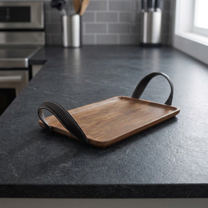 Crafted Beauty Elegant Wooden Platter Warmth of Wood: Serving Tray Delight - Product Image 6