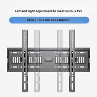 Soporte de TV Universal Ajustable para Pared, Soporte de TV Inclinable de Panel Plano Negro Popular para Oficina, Soporte de TV de Acero de Plasma LCD