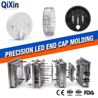 Capuchon d'extrémité de tube LED de précision moulé par injection en PC/Nylon ignifuge, couvercle isolant, composant d'éclairage, fabricant de moules
