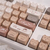 Chat forme miaou et matin café Keycap 135 touches Mao profil PBT colorant Sublimation personnalisé fait à la main pour clavier mécanique Mx
