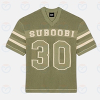 Pull en tricot jacquard personnalisé OEM/ODM avec logo, en coton, à manches courtes, col en V, crocheté, pour hommes