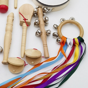 Wholesale 11 Pieces Wooden Orff Percussion Kit Children Rhythm Musical Instrument Set For Preschool <b>Music</b> Class Teaching Aids - Product Image 3