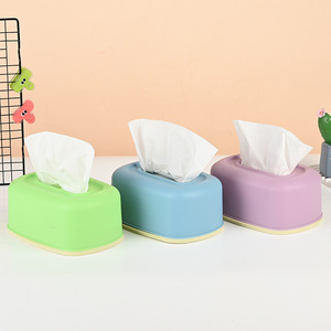 Medium-to-large Matte-finish Curved Tissue Box Custom-made PP Plastic Modern Minimalist Design; Branded Logos for Corporate - Product Image 1