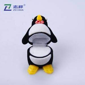 Cute <strong>Penguin</strong> Velvet Ring <strong>Box</strong> Animal Shape Flocking Earring <strong>Box</strong> Hot Sale <strong>Jewelry</strong> Packaging Custom <strong>Jewelry</strong> <strong>Box</strong> Velvet - Product Image 2