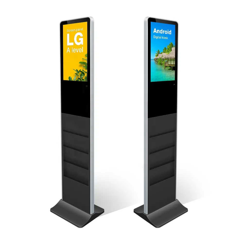 Trực Tiếp Nhà Máy Giá Đứng Cảm Ứng Thông Tin Kiosk 21.5 Inch Cảm Ứng Điện Dung Tạp Chí Kỹ Thuật Số Kiosk Với Hệ Thống Android