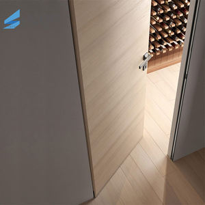 Porte battante invisible en bois, finition imperméable, dissimulée, pour appartement, chambre à coucher - Product Image 2