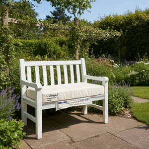 เบาะรองนั่ง Callaway สำหรับม้านั่งในสวน สีครีม ผ้า Oxford บรรจุใยโฟม กันน้ำ ใช้กลางแจ้ง รูปทรงสี่เหลี่ยมผืนผ้า - Product Image 2