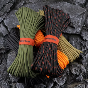 Cuerda de paracaídas roja <span class=keywords><strong>Tinder</strong></span> Fire Paracord, pulsera de Paracord de liberación rápida de 100 pies, Paracord de nailon 550 - Product Image 6