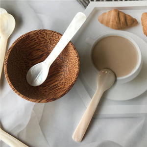 Bricolage matériau écologique <span class=keywords><strong>cuillère</strong></span> en bois et coquille pour caviar <span class=keywords><strong>oeuf</strong></span> thé sucre sel et poivre thé et café de Vietcrafts - Product Image 6