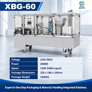 Automatische Lineare Becherfüll- und Versiegelungsmaschine XBG-60 für Becher und Essensschalen mit Linearer Befüllung und Folienversiegelung - Product Image 5
