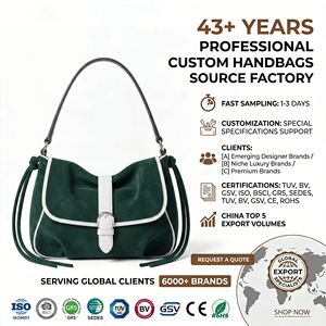 Bolso de Hombro con Solapa de Gamuza Verde Bosque, Elegante, Moderno, Estilo Boho, para Otoño, Oficina, Uso Diario, Chic, para Mujer, OEM Personalizado - Product Image 1