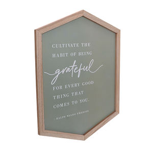 18x24 Greatful Plaque Handmade Lettres de style nautique Thème Art mural encadré - Product Image 2