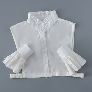 Cuello Falso <span class=keywords><strong>de</strong></span> Encaje Estilo Victoriano Vintage para Mujer, Venta Caliente 2026, con Puños con Volantes, Cuello Falso Desmontable para <span class=keywords><strong>Camisa</strong></span>, Venta al por Mayor - Product Image 6