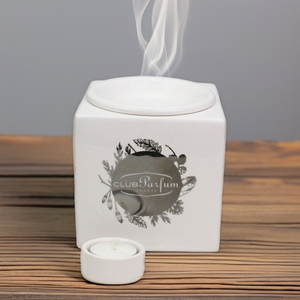 Customizable Logo Ceramic Essential <strong>Oil</strong> Square <strong>Burner</strong> Illumination <strong>Fragrance</strong> Warmer for Warming Scented Wood Candle Wax Melts - Product Image 2