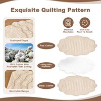 Lot de 6 sets de table matelassés écologiques de 15 pouces – Épais, garnissage 100 % coton microfibre, résistant à la chaleur, durable, pour restaurants et fêtes