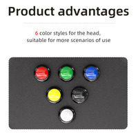 Bouton-poussoir plastique 12mm, 1NO, noir, mini contrôle, IP68 étanche, panneau extérieur, guidon véhicule électrique