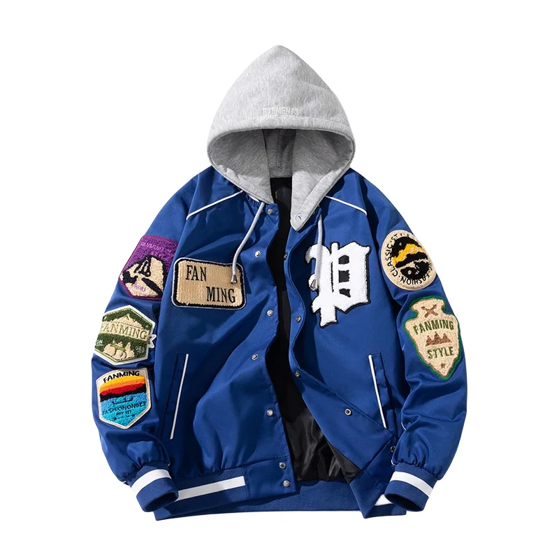 Veste bleue + capuche
