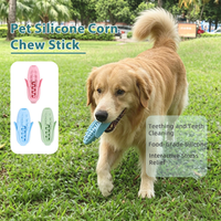 Jouet à mâcher pour chien en silicone de qualité alimentaire, motif chien de dessin animé mignon, durable, bâtonnet de dentition en maïs, pour le nettoyage des dents, utilisation en extérieur, jouet pour animaux de compagnie