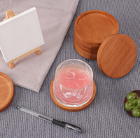 En gros Personnalisé Rond En Bois D'acacia Dessous De Verre En Bois Tasse Sous-verres pour Bar Bureau Ferme Décor À La Maison