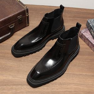 Chaussures de luxe de qualité supérieure, souples, en cuir de vachette première couche, mocassins, taille 37-45, chaussures habillées en cuir pour hommes - Product Image 4